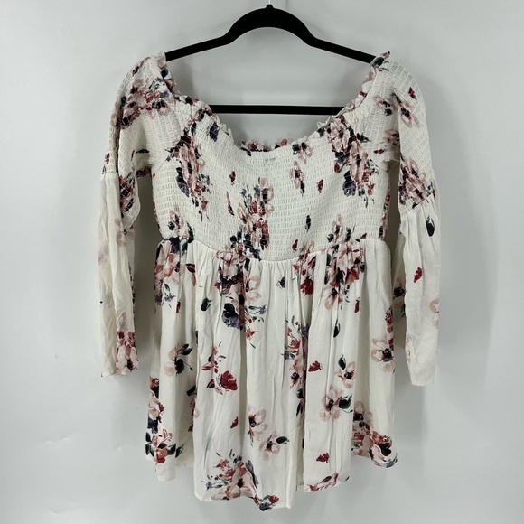 ✅ NWT TORRID Modal Lace-Up Smocked Off-Shoulder Top SIZE 1X FLORAL - Picture 3 of 10